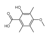 2-hydroxy-4-methoxy-3,5,6-trimethylbenzoic acid Structure