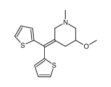 3-(dithiophen-2-ylmethylidene)-5-methoxy-1-methylpiperidine结构式