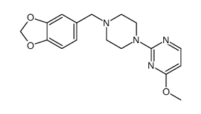 4-Methoxy-2-(4-piperonyl-1-piperazinyl)pyrimidine Structure