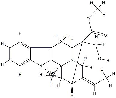 (5S,16S,19E)-3,17-Dihydroxy-5,16-cyclo-19,20-didehydrocorynan-16-carboxylic acid methyl ester Structure