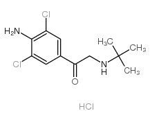 4-氨基-3,5-二氯-a-叔丁基氨基苯乙酮盐酸盐结构式