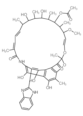 3-(2-Benzimidazolyl)-rifamycin SV结构式