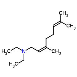 (Z)-N,N-二乙基-3,7-二甲基-2,6-辛二烯-1-胺结构式