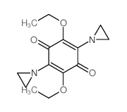 p-Benzoquinone, 2,5-bis (1-aziridinyl)-3,6-diethoxy- Structure