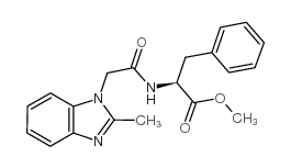 N-[(2-甲基-1H-苯并咪唑-1-基)乙酰基]-L-苯丙氨酸结构式