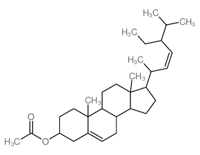 Stigmasta-5,22-dien-3.beta.-ol, acetate structure