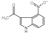 1-(4-硝基-1H-吲哚-3-基)-乙酮结构式