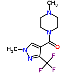 (4-Methyl-1-piperazinyl)[1-methyl-3-(trifluoromethyl)-1H-pyrazol-4-yl]methanone Structure
