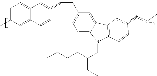 Poly[9-(2-ethylhexyl)-3,6-carbazolevinylene-alt-2,6-naphthalenevinylene] Structure