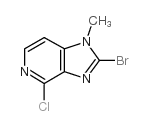 2-溴-4-氯-1-甲基-1H-咪唑并[4,5-c]吡啶结构式