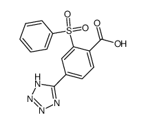 2-benzenesulfonyl-4-(1(2)H-tetrazol-5-yl)-benzoic acid结构式