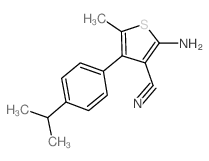 2-氨基-4-(4-异丙基苯基)-5-甲基噻吩-3-甲腈结构式