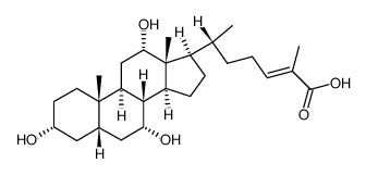 3,7,12-trihydroxycholest-24-enoic acid结构式