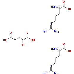 L-精氨酸 α-酮戊二酸盐(2:1)结构式