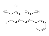 Benzeneacetic acid, a-[(3,5-dichloro-4-hydroxyphenyl)methylene]- Structure