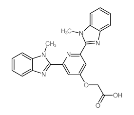 2-((2,6-BIS(1-METHYL-1H-BENZO[D]IMIDAZOL-2-YL)PYRIDIN-4-YL)OXY)ACETIC ACID Structure