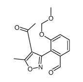 2-(4-acetyl-5-methyl-1,2-oxazol-3-yl)-3-(methoxymethoxy)benzaldehyde Structure