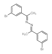 Ethanone,1-(3-bromophenyl)-, 2-[1-(3-bromophenyl)ethylidene]hydrazone Structure