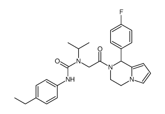 3-(4-ethylphenyl)-1-[2-[1-(4-fluorophenyl)-3,4-dihydro-1H-pyrrolo[1,2-a]pyrazin-2-yl]-2-oxoethyl]-1-propan-2-ylurea结构式