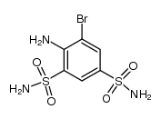 4-amino-5-bromo-benzene-1,3-disulfonic acid diamide结构式
