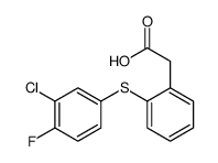 2-[2-(3-chloro-4-fluorophenyl)sulfanylphenyl]acetic acid Structure