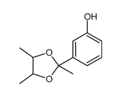 3-(2,4,5-trimethyl-1,3-dioxolan-2-yl)phenol Structure