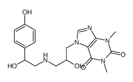7-[2-Hydroxy-3-[[2-hydroxy-2-(p-hydroxyphenyl)ethyl]amino]propyl]-1,3-dimethyl-1H-purine-2,6(3H,7H)-dione Structure