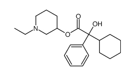 α-Cyclohexyl-α-hydroxybenzeneacetic acid 1-ethyl-3-piperidinyl ester Structure