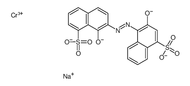 sodium [3-hydroxy-4-[(1-hydroxy-8-sulpho-2-naphthyl)azo]naphthalene-1-sulphonato(4-)]chromate(1-) Structure