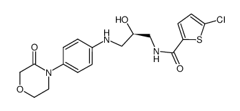 5-氯-N-[(2R)-2-羟基-3-[[4-(3-氧-4-吗啉基)苯基]氨基]丙基]-2-噻吩甲酰胺结构式