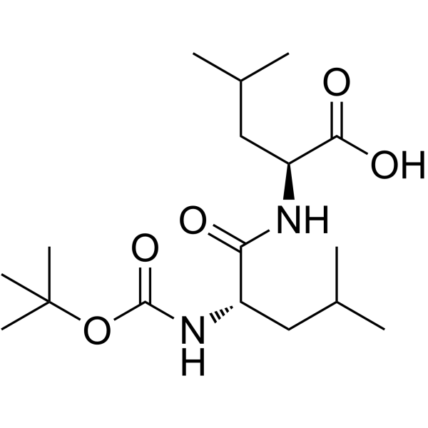 BOC-亮氨酰-亮氨酸结构式