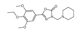 5-(4-ethoxy-3,5-dimethoxyphenyl)-3-(piperidin-1-ylmethyl)-1,3,4-oxadiazol-2-one结构式