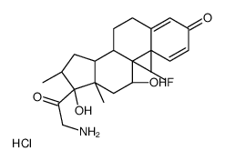 21-amino-9-fluoro-11β,17a-dihydroxy-16β-methylpregna-1,4-diene-3,20-dione, hydrochloride结构式