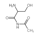N-acetyl-2-amino-3-hydroxy-propanamide结构式