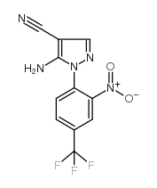 5-amino-1-[2-nitro-4-(trifluoromethyl)phenyl]-1H-pyrazole-4-carbonitrile structure