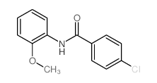 4-氯-N-(2-甲氧基苯基)苯甲酰胺结构式