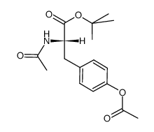 (S)-3-(4-Acetoxy-phenyl)-2-acetylamino-propionic acid tert-butyl ester Structure