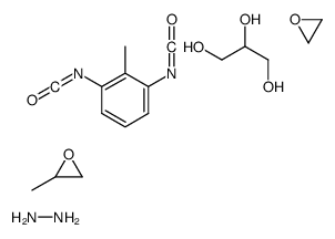 1,2,3-丙三醇与1,3-二异氰酸根合甲苯、肼、甲基环氧乙烷和环氧乙烷的聚合物结构式