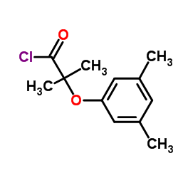 2-(3,5-Dimethylphenoxy)-2-methylpropanoyl chloride Structure