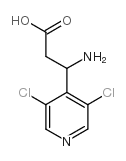 3-氨基-3-(3,5-二氯-4-吡啶)-丙酸结构式