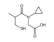 2-[cyclopropyl-(2-methyl-3-sulfanylpropanoyl)amino]acetic acid结构式