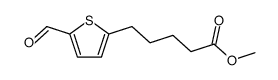 5-(5-formyl-thiophen-2-yl)-pentanoic acid methyl ester结构式