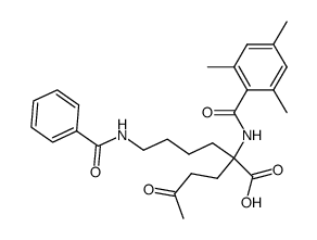 Nω-Benzoyl-Nα-mesitoyl-α-(3-oxobutyl)lysin结构式