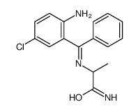 2-[[(2-amino-5-chlorophenyl)-phenylmethylidene]amino]propanamide结构式