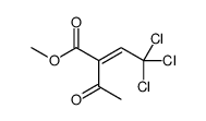 methyl 2-acetyl-4,4,4-trichlorobut-2-enoate结构式