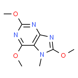 7H-Purine,2,6,8-trimethoxy-7-methyl-(9CI) structure