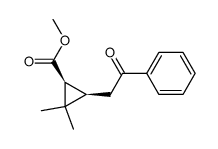 methyl 1S-cis-2,2-dimethyl-3-(2-oxo-2-phenylethyl)cyclopropane carboxylate结构式