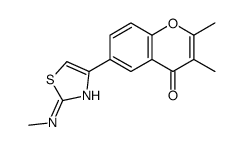 2,3-dimethyl-6-[2-(methylamino)-1,3-thiazol-4-yl]chromen-4-one结构式