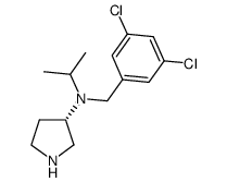 (3S)-N-(1-methylethyl)-N-{[3,5-dichlorophenyl]methyl}-pyrrolidin-3-amine Structure