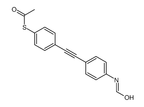 S-[4-[2-(4-formamidophenyl)ethynyl]phenyl] ethanethioate结构式